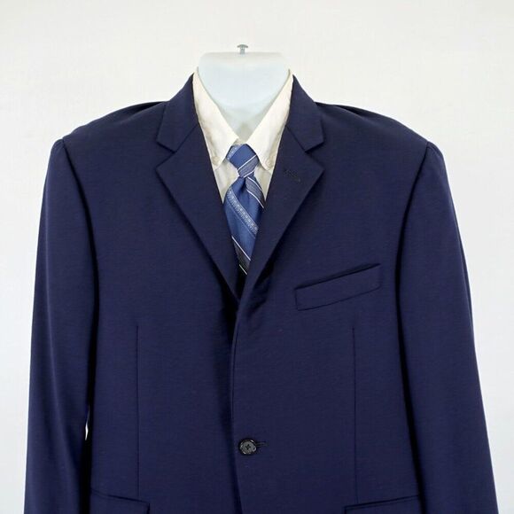 Hickey Freeman‎ Worsted Wool Cashmere Blue 42R Milburn Blazer 2 Button - Picture 1 of 11